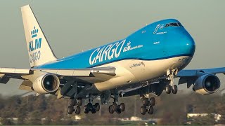 40 BIG PLANE LANDINGS at AMSTERDAM SCHIPHOL - Boeing 747, B777, A330 ... (4K)