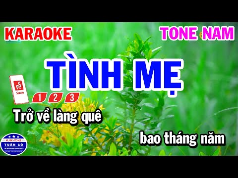 Karaoke Tình Mẹ Tone Nam Nhạc Sống Beat Hay