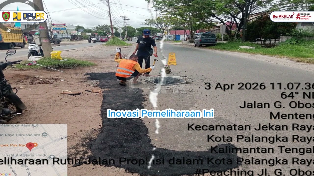 🏗️ Aksi Nyata Pemeliharaan Jalan Provinsi di Palangka Raya – Dinas PUPR Kalteng. #puprkalteng