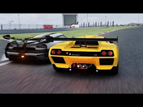 Koenigsegg One:1 GT 2022 vs Lamborghini Diablo GTR at Nurburgring GP