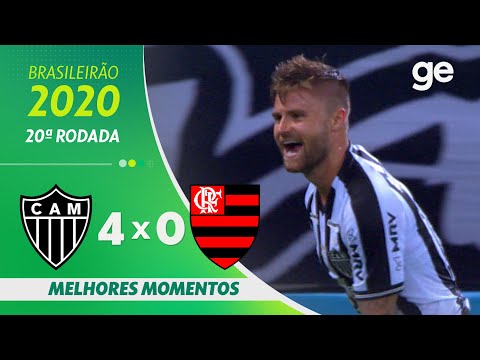 ATLÉTICO-MG 4 X 0 FLAMENGO  | MELHORES MOMENTOS | 20ª RODADA BRASILEIRÃO 2020 | ge.globo