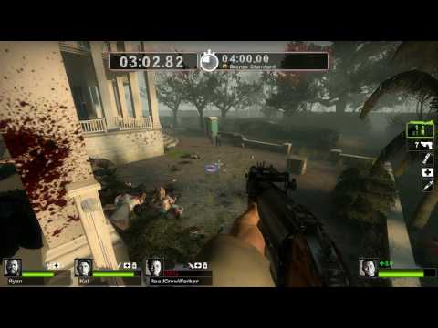 Left 4 Dead 2 Survival - Plantation (Swamp Fever) - Gold Medal run (Part 1/2)