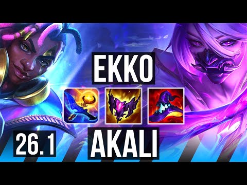 EKKO vs AKALI (MID) | 46K damage | EUW Challenger | 26.1