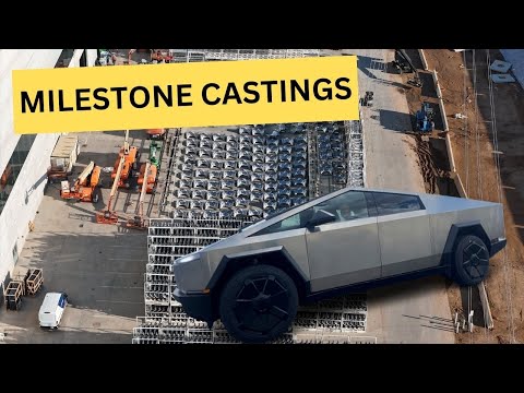 Tesla Displays Milestone Images of Cybertruck Castings At Giga Texas