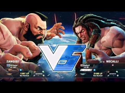 STREET FIGHTER V Zangief vs Necalli Battle Lounge matches