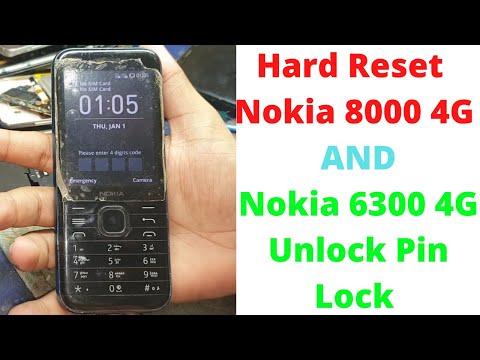 Hard Reset - Nokia 8000 4G & 6300 4G Unlock Pin Lock & Factory Reset | Nokia 8000 4G Hard Reset