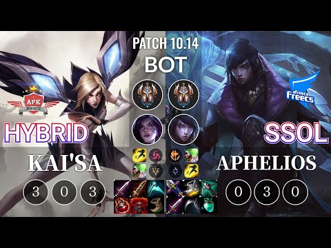 APK HyBrid Kai'Sa vs AF SSol Aphelios Bot - KR Patch 10.14