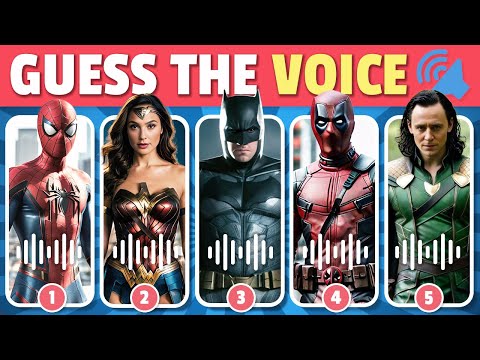 🔊 Guess The CHARACTER By Voice | MARVEL vs DC | Guess The Voice Quiz | Spider-man, Batman, Iron-man