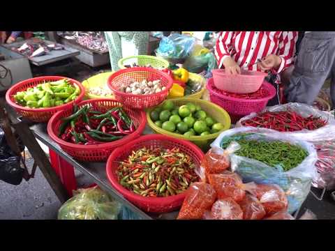 Morning Market Scenes Phsar Kandal Market, Cambodian Street Market Food Tour Part 2