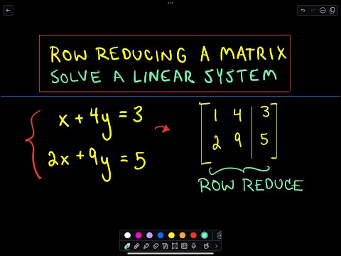 Row Reducing a Matrix - Systems of Linear Equations - Part 1