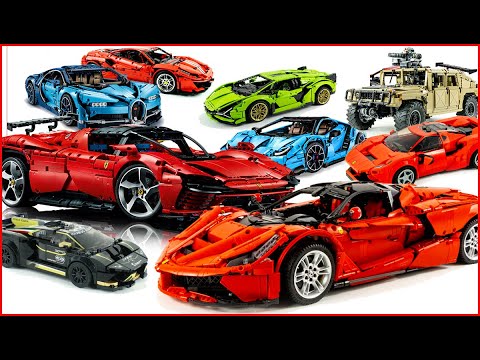 COMPILATION LEGO TECHNIC Top Cars of All Time Ferrari 488 - Lamborghini Centario - Buggati Chiron