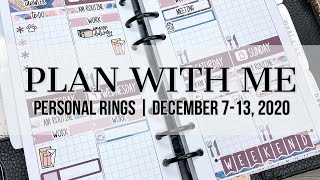 Plan with Me | Personal Rings | Peanuts Planner Co Inserts | December 7-13, 2020