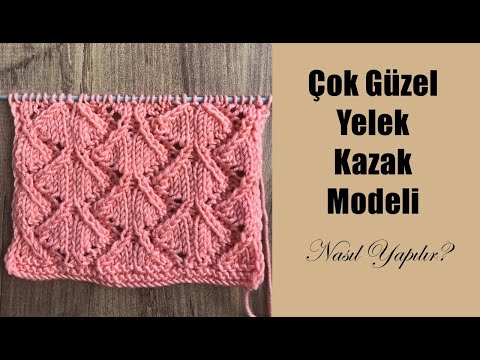 İki Şişle Çok Güzel Kazak Hırka Modeli / Knitting Stitch Patterns For Cardigans and Sweaters