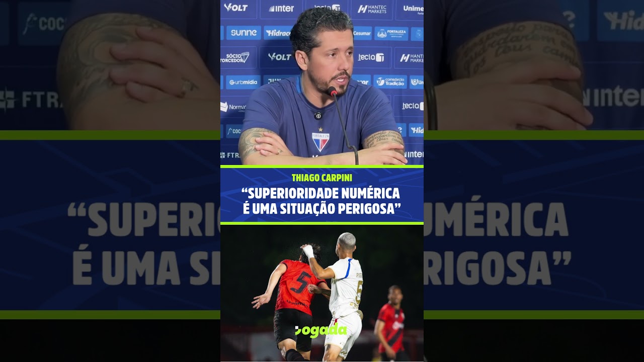 Imagem da notícia Carpini explica derrota do Fortaleza mesmo com um jogador a mais: 'A equipe sentiu'