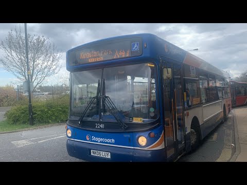 ABSOLUTE KICKDOWN: Stagecoach North East ALX300 22411 NK06 LUY Route X47 Newcastle to Kingston Park