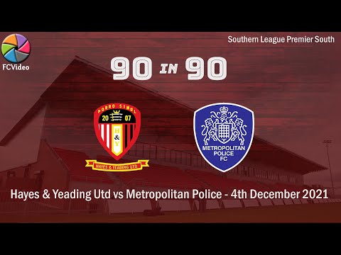 Hayes & Yeading Utd v Metropolitan Police | 90in90 HIGHLIGHTS | 4th Dec 2021