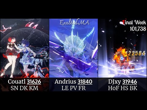 [SEA] W103 FINAL - Couatl (37952/31626); Andrius (31840); DJxy (31946) | Memorial Arena, Exalted