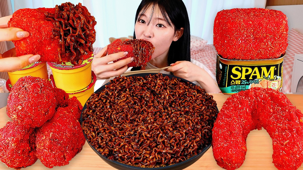 ASMR MUKBANG| 직접 만든 치토스 양념치킨 킬바사 핫도그 짜파게티 먹방 & 레시피 CHEETOS CHICKEN AND BLACK BEAN NOODLE