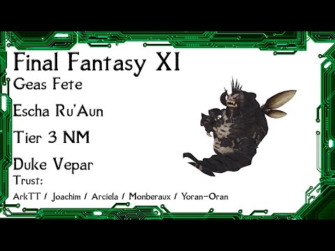 FFXI - Geas Fete Escha Ru'Aun Tier 3 Duke Vepar Ninja Solo w/ Trust