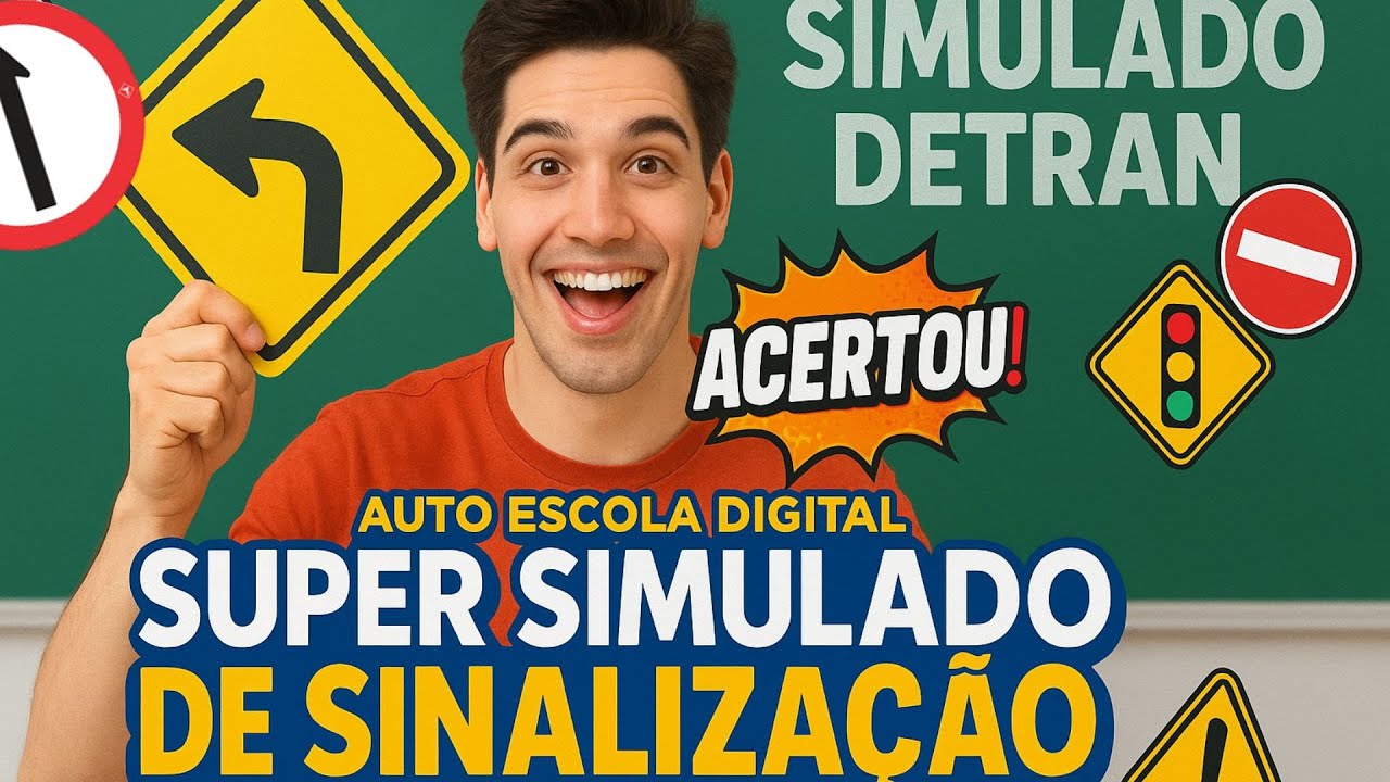 SUPER SIMULADO DE SINALIZAÇÃO #cnh #jovem #detran #simuladodetran