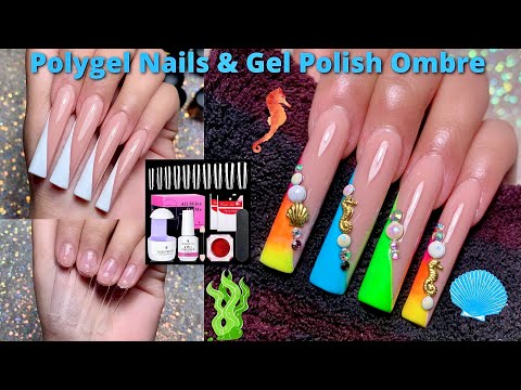 SPRING POLYGEL OMBRE NAILS | TRYING BORN PRETTY GEL KIT & GEL POLISH | NAIL TUTORIAL