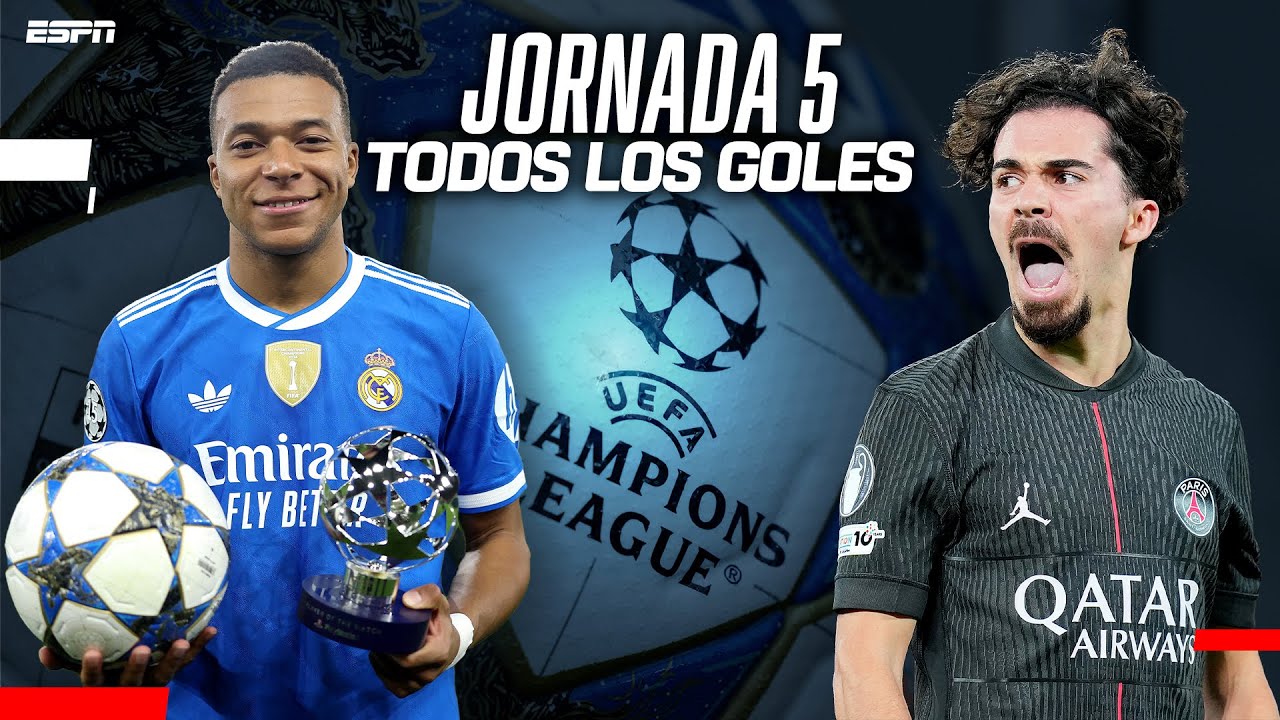 TODOS LOS GOLES DE LA JORNADA 5 DE LA UEFA CHAMPIONS LEAGUE