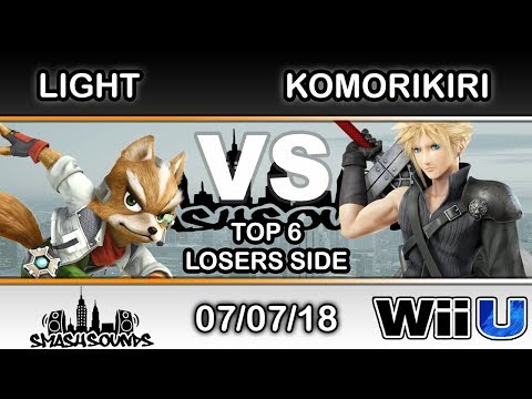 Smash Sounds - Light (Fox) Vs. 2GG | komorikiri (Cloud) Top 6 Losers Side - Smash 4