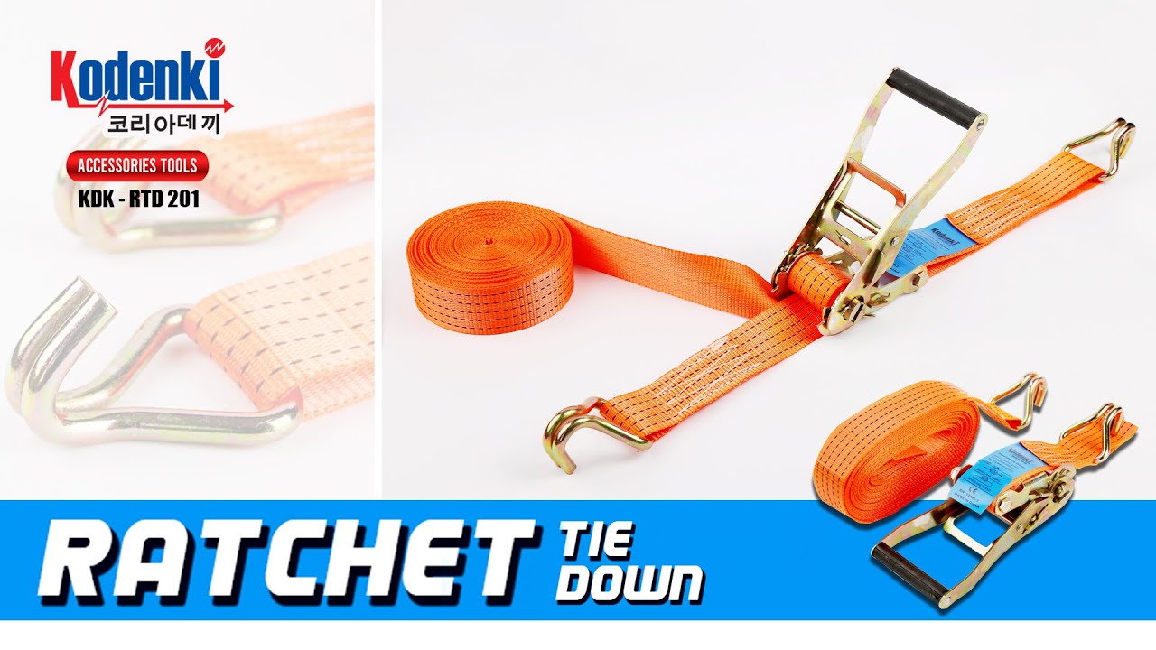 Ratchet Tie Down 10 meter - Kodenki Lashing Belt Multi Purpose 2 ton Capacity