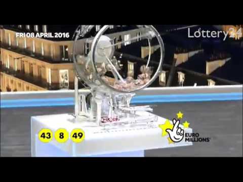 2016 04 08 Euro Millions Number and draw results