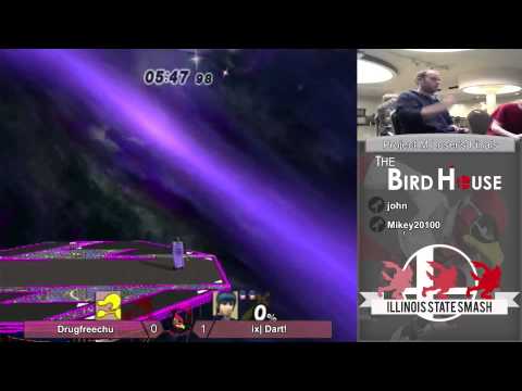 Drugfreechu (G&W, Falco) vs. IX|Dart! (Marth) - Project M Loser's Semis - The Bird House VI