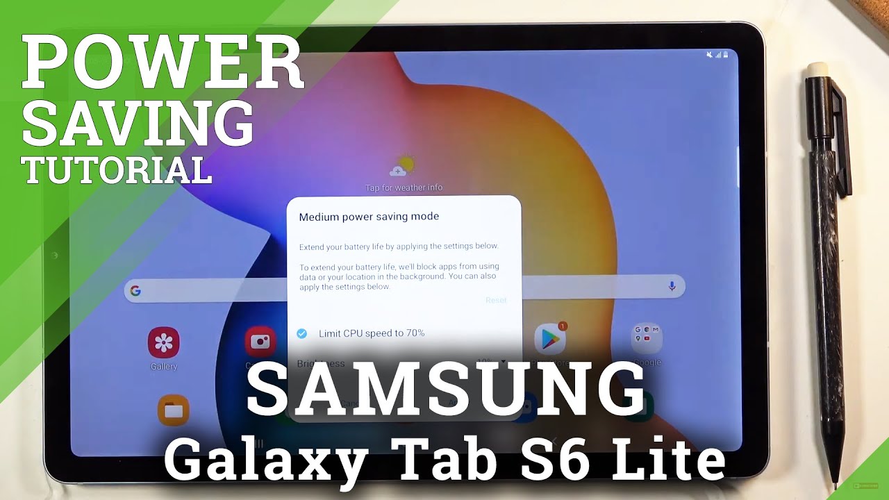 How to Activate Power Saving Mode in Samsung Galaxy Tab S6 Lite – Extend Battery Life