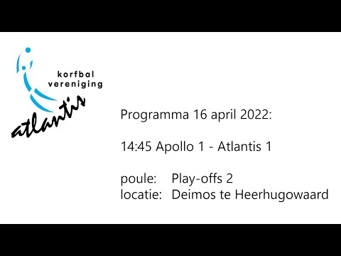 Korfbal: Apollo 1 - Atlantis 1  (16 april 2022)