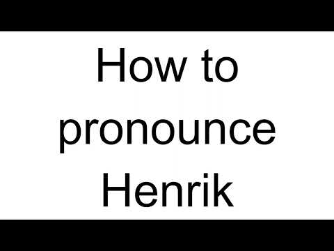 How to Pronounce Henrik (Danish)