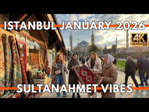 ISTANBUL TURKEY 2026 4K WALKING TOUR | Sultanahmet Old City Hagia Sophia,Blue Mosque & Arasta Bazaar