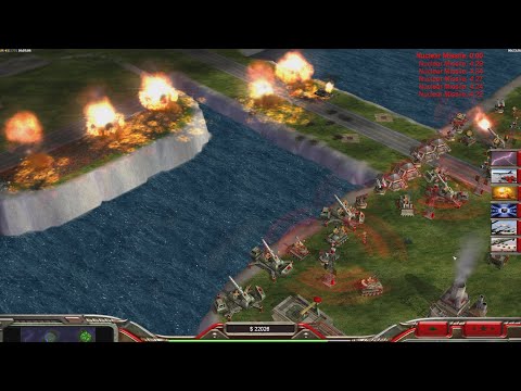 China Nuke - Command & Conquer Generals Zero Hour - 1 vs 5 HARD Gameplay