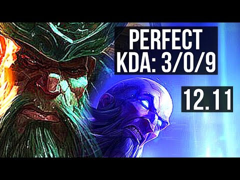 GANGPLANK vs RYZE (TOP) | 3/0/9, 300+ games | KR Master | 12.11