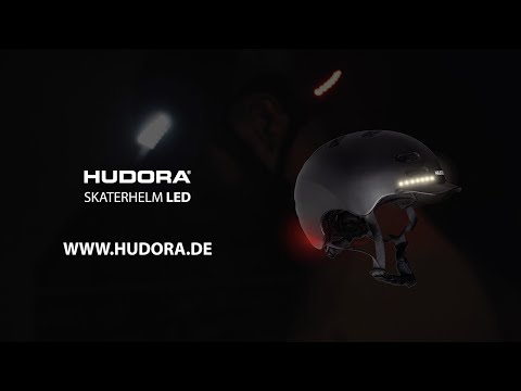 schwarz HUDORA Skaterhelm LED