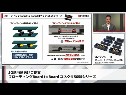 5G基地局向けフローティング基板対基板コネクタのご提案