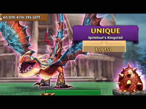 Spitelout's Kingstail Max Level 150 Titan Mode - Unique Deadly Nadder - Dragons:Rise of Berk