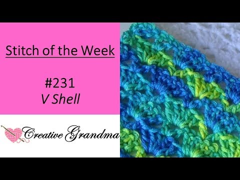 Stitch of the WEEK #231 V Stitch Shell Quick and Easy (Free Pattern)