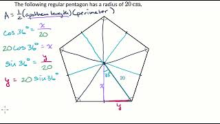 Area of regular polygon given radius | Geometry (TX TEKS) | Khan Academy