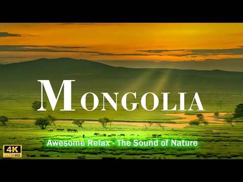 FLYING OVER MONGOLIA( 4K UHD ) - Relaxing Music Along With Beautiful Nature Videos 4K  Ultra HD