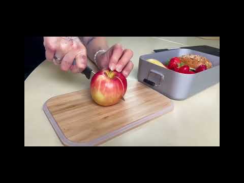 Ланч-бокс Troika с защелкой алюминий и бамбуковая крышка (BOX22)