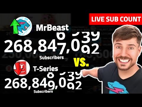 MrBeast vs T-Series: BATTLE for #1 (LIVE Subscriber Race)