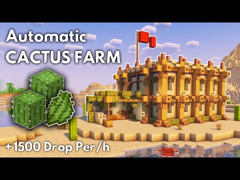 Minecraft CACTUS FARM Tutorial [1.21] - MINECRAFT TUTORIAL