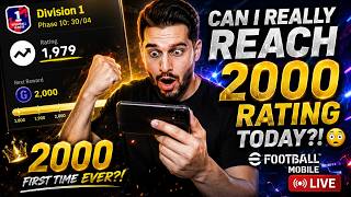 CAN I REALLY REACH 2000 RATING TODAY?! 😳 eFootball Mobile LIVE 🔴