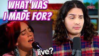 Vocal Coach Reacts to Billie EIlish - What Was I Made For? *LIVE*