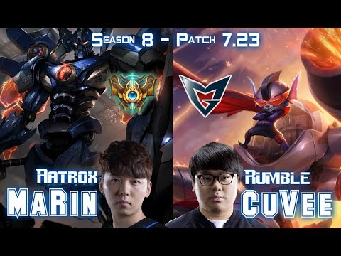 MaRin AATROX vs SSG CuVee RUMBLE Top - Patch 7.23 KR Ranked