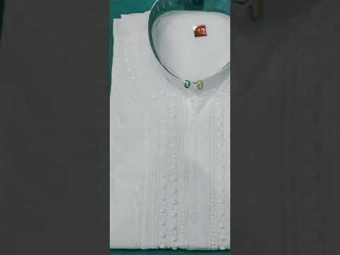Casual embroidered mens cotton kurta