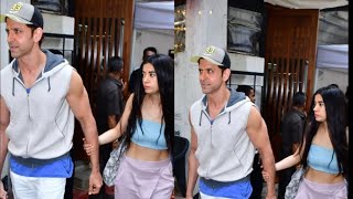 Hrithik Roshan showing love to her girlfriend Saba Azad infront of everyone
